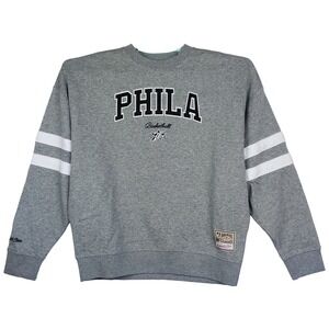 Philadelphia‎ 76ers Mitchell & Ness NBA Womens Medium Sweatshirt Gray NWT